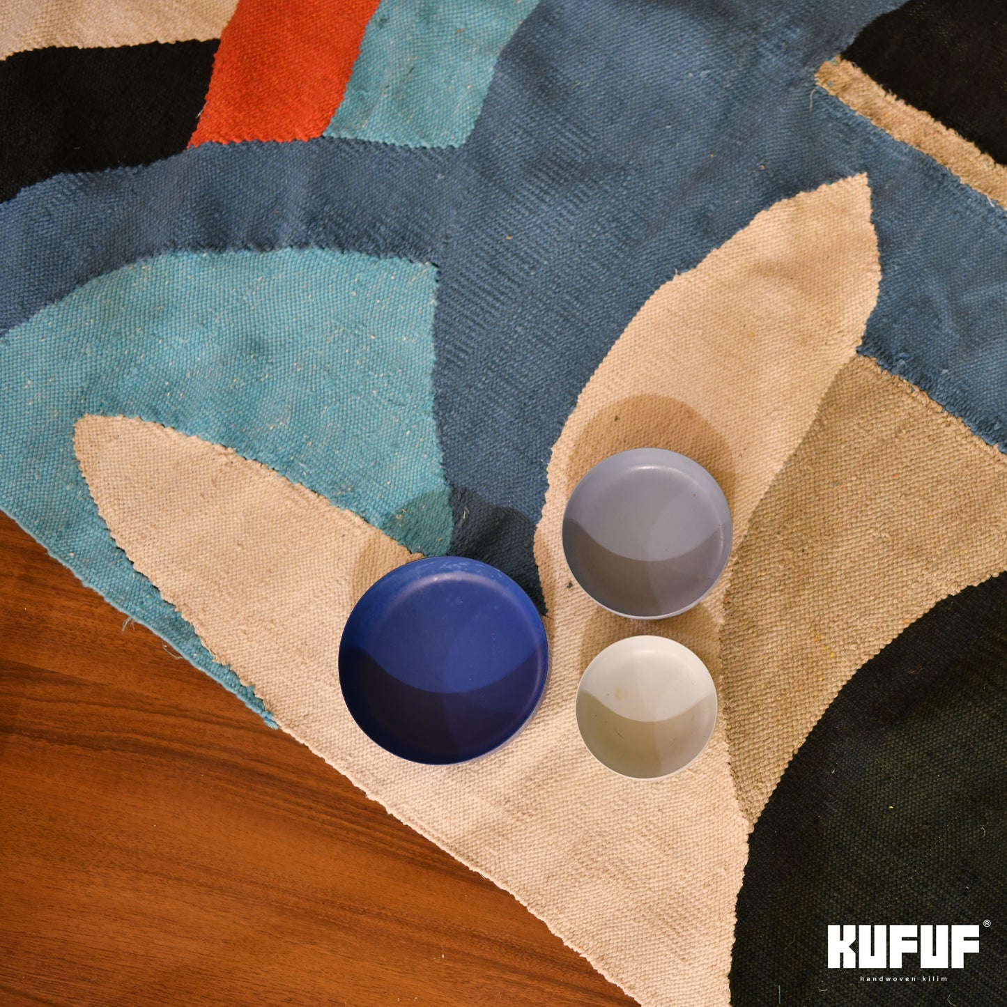 Ocean Cotton Kilim Rug