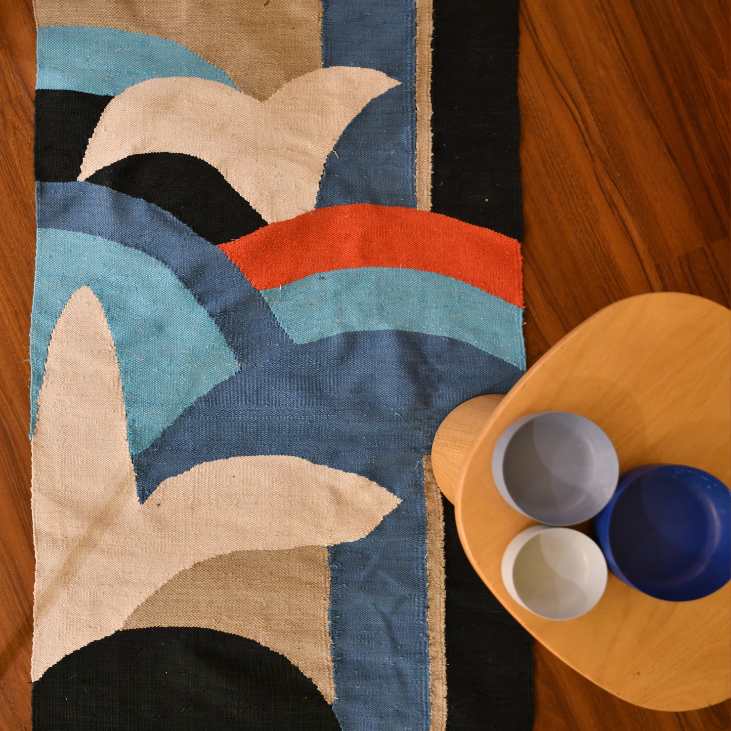 Ocean Cotton Kilim Rug