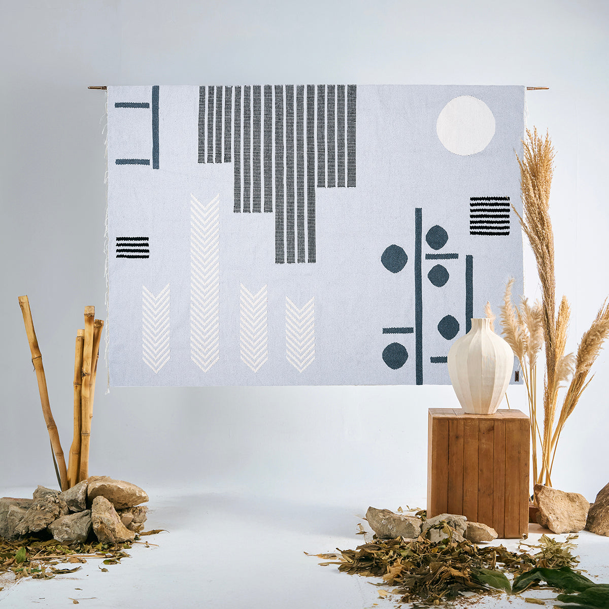 Fields Cotton Kilim Carpet