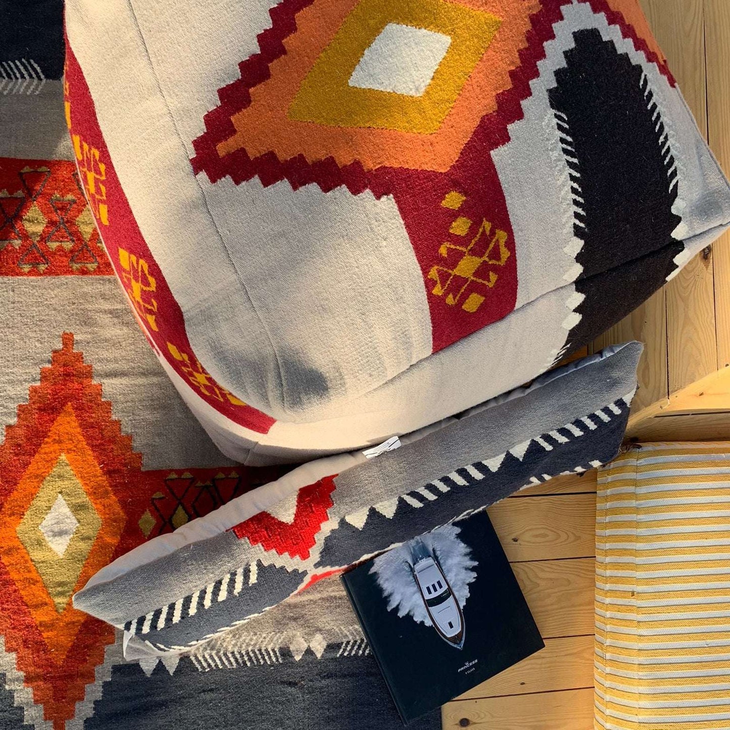 Matrix Kilim Pouf