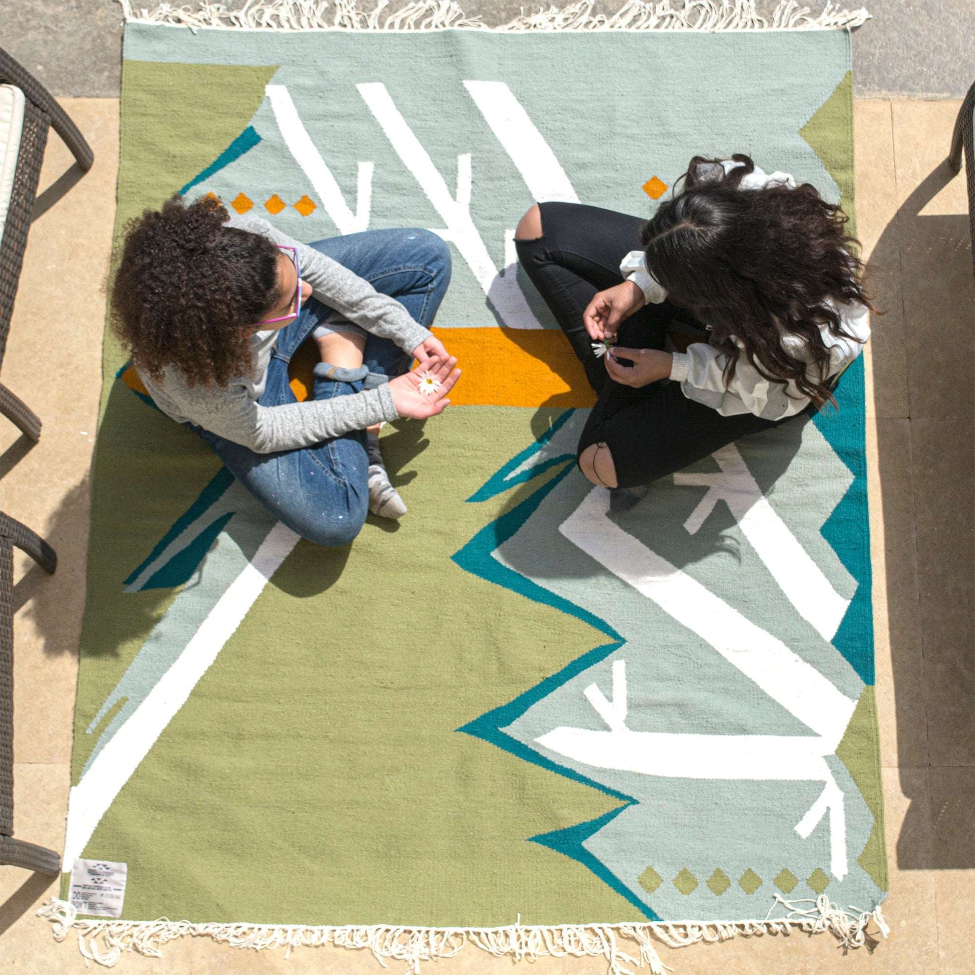 Palm Trees Kilim Rug