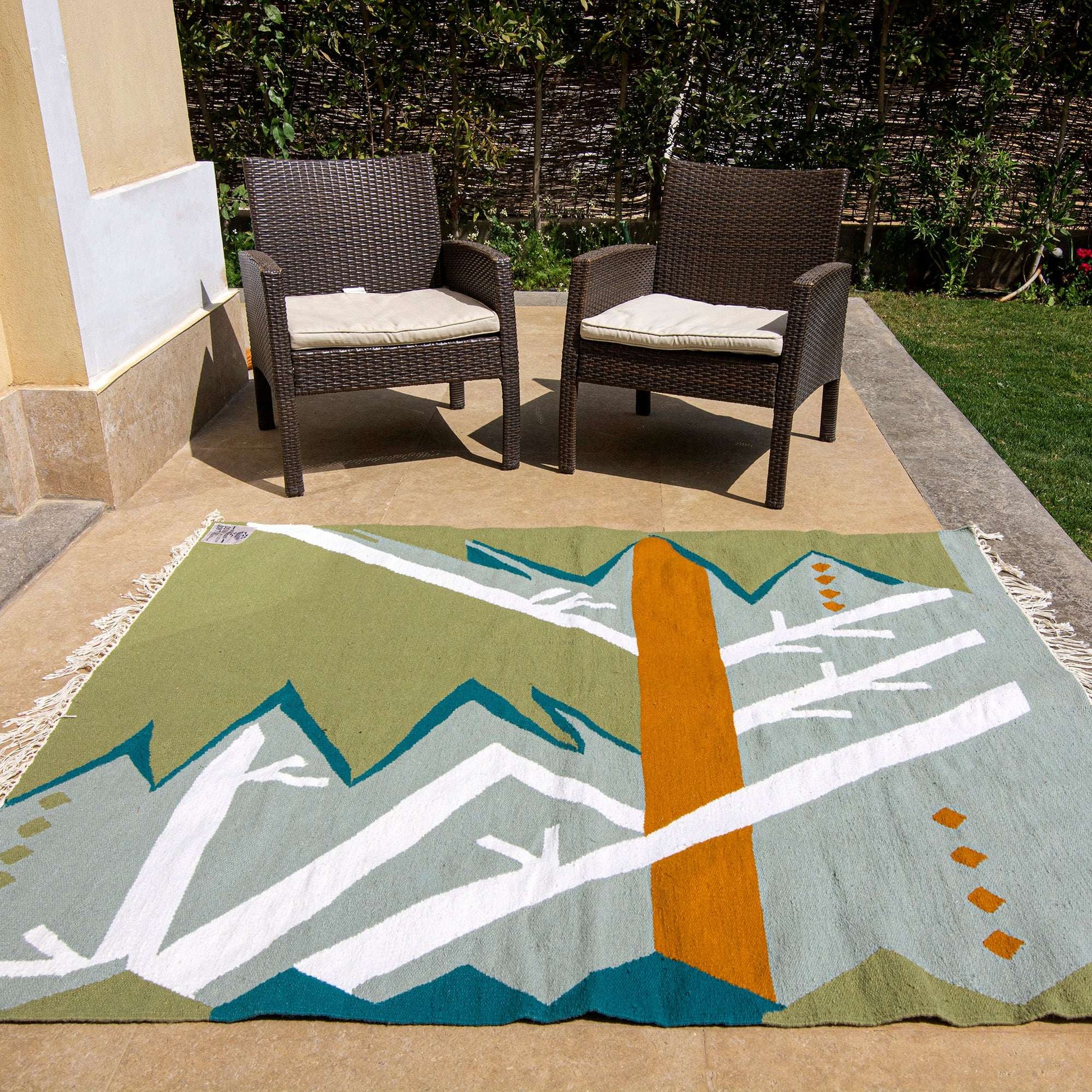 Palm Trees Kilim Rug
