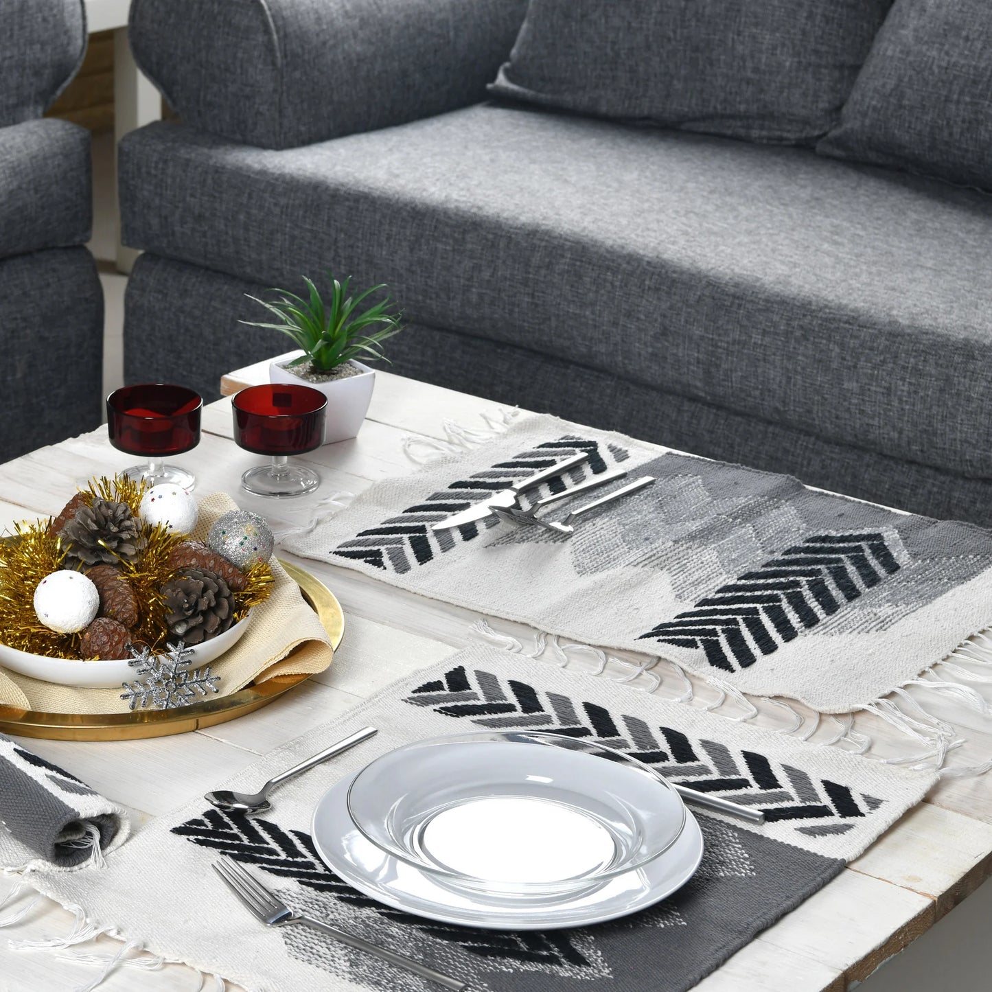 Soumak Cotton Kilim Placemats