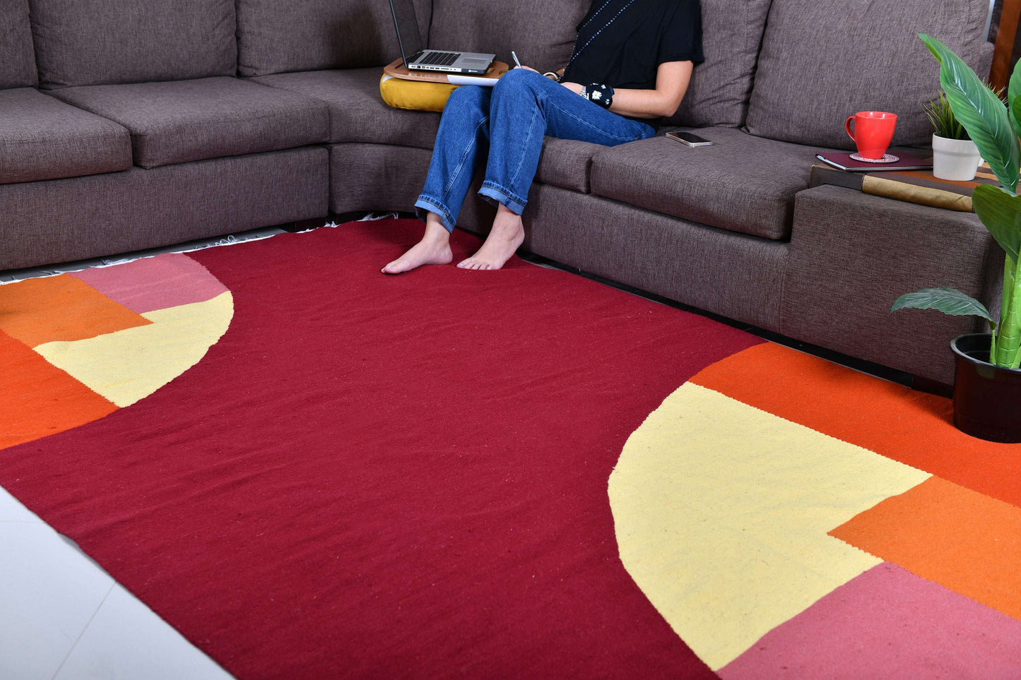 Sunset Scene Kilim Carpet