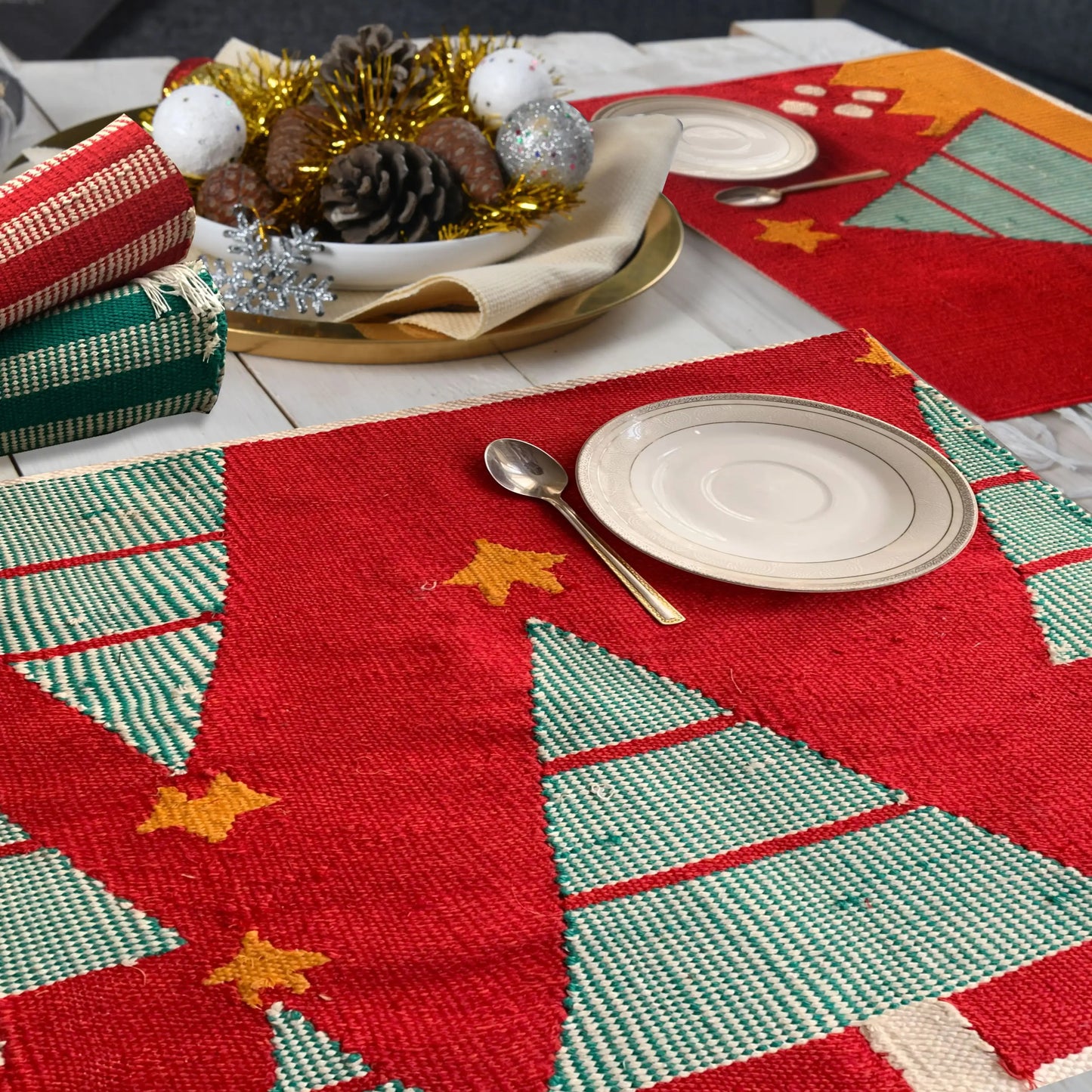 Christmas Cotton Kilim Placemats