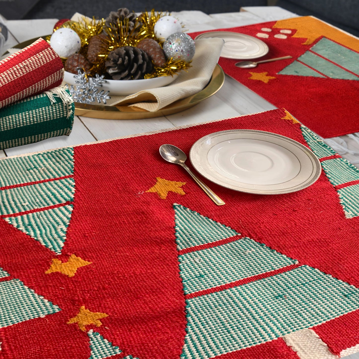 Christmas Cotton Kilim Placemats